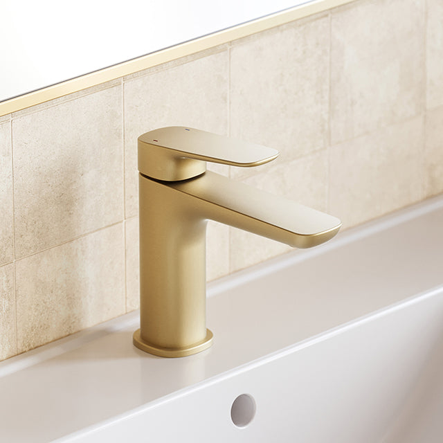 Caroma Contura II Basin Mixer - Brushed Brass