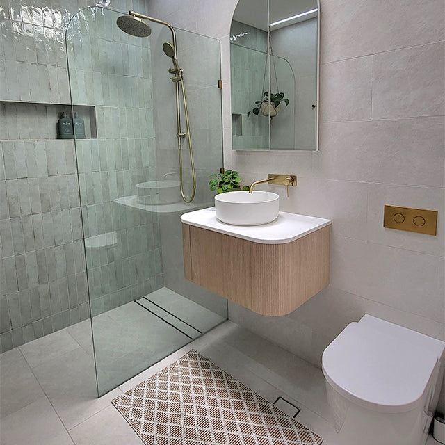 Phoenix Vivid Slimline Twin Shower - Brushed Gold
