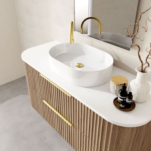 Marquis Shore 2 Drawer Wall Hung Vanity with Symphony Solid Surface Top and Basin