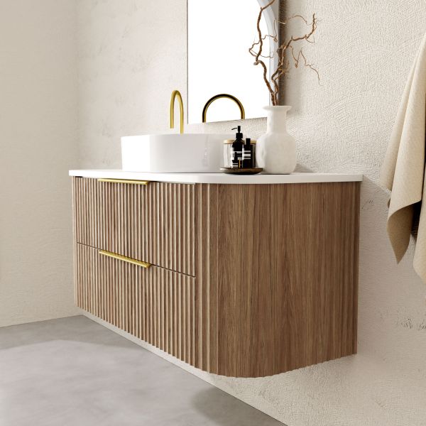 Marquis Shore 2 Drawer Wall Hung Vanity with Symphony Solid Surface Top and Basin