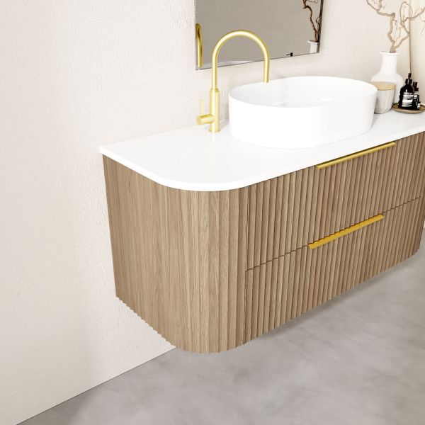 Marquis Shore 2 Drawer Wall Hung Vanity with Symphony Solid Surface Top and Basin