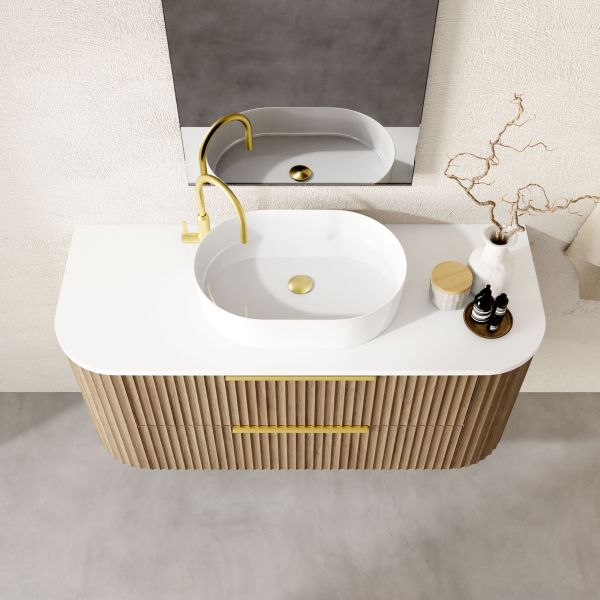 Marquis Shore 2 Drawer Wall Hung Vanity with Symphony Solid Surface Top and Basin