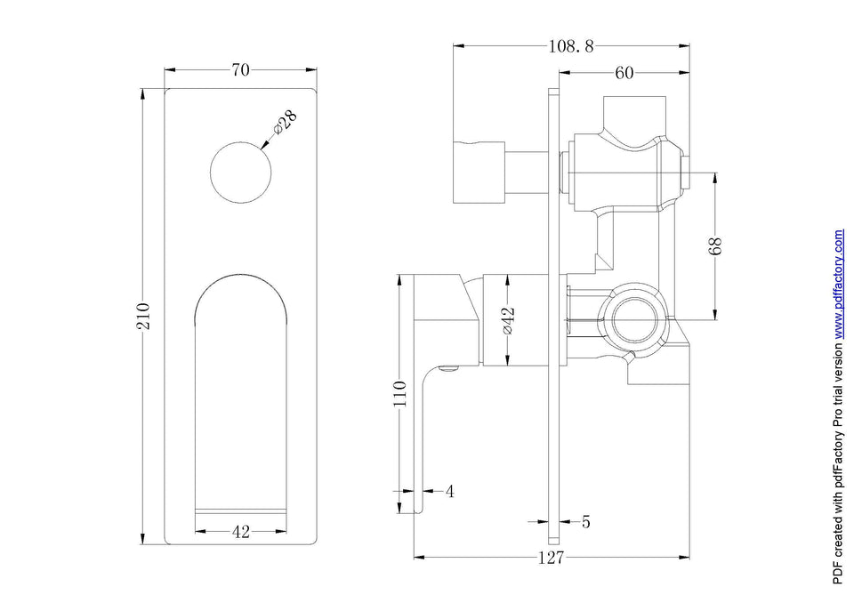 Nero Bianca Shower Mixer With Diverter Chrome