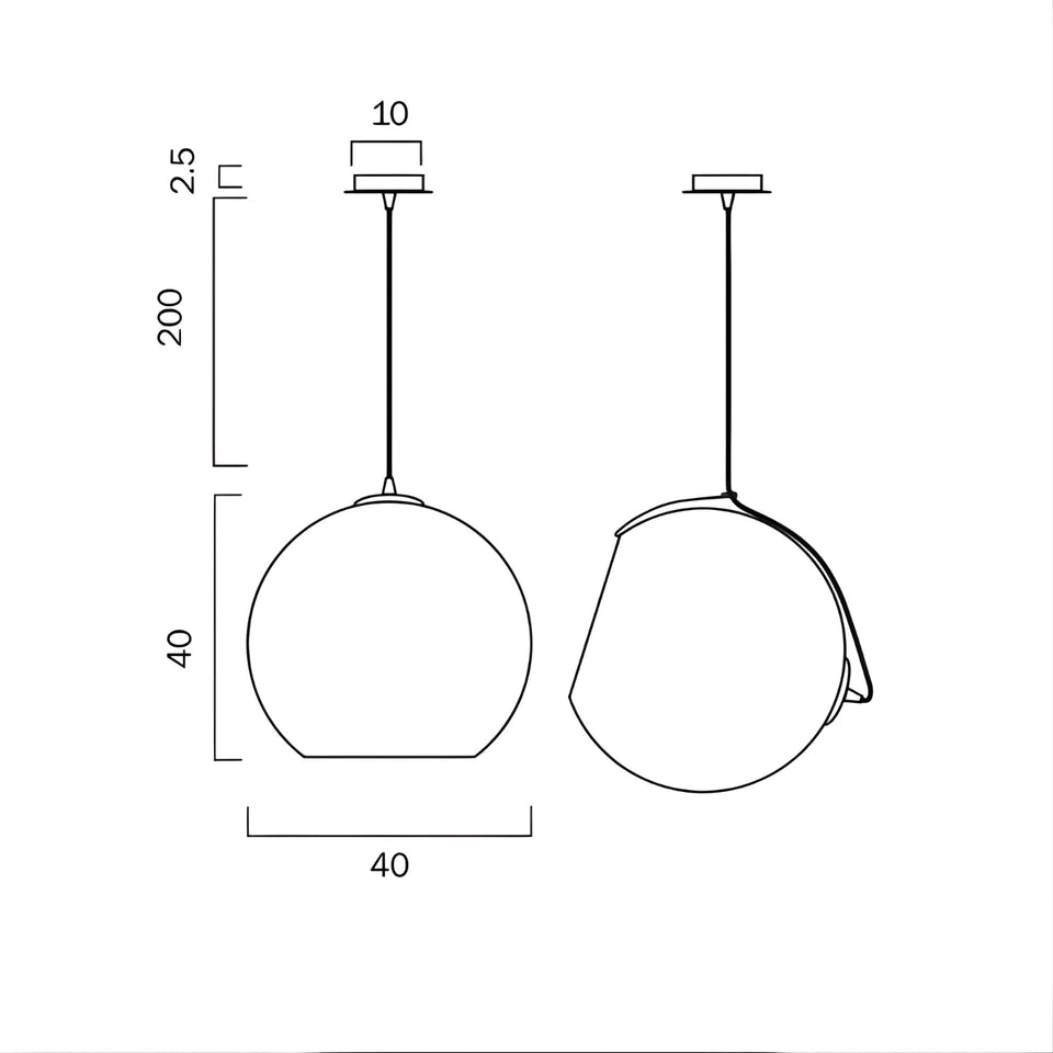 Telbix Bondi 40cm Pendant Light E27 Smoke