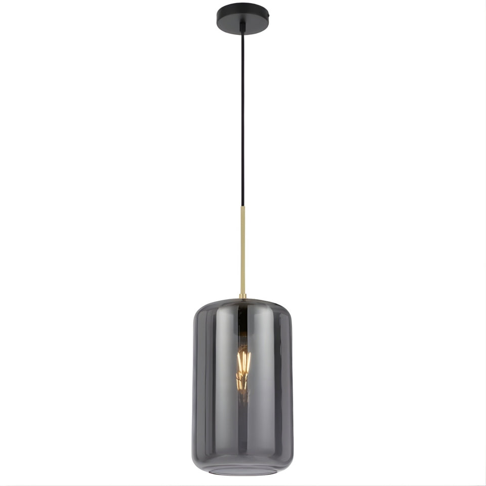 Telbix Korova Medium Pendant Light E27 Smoke