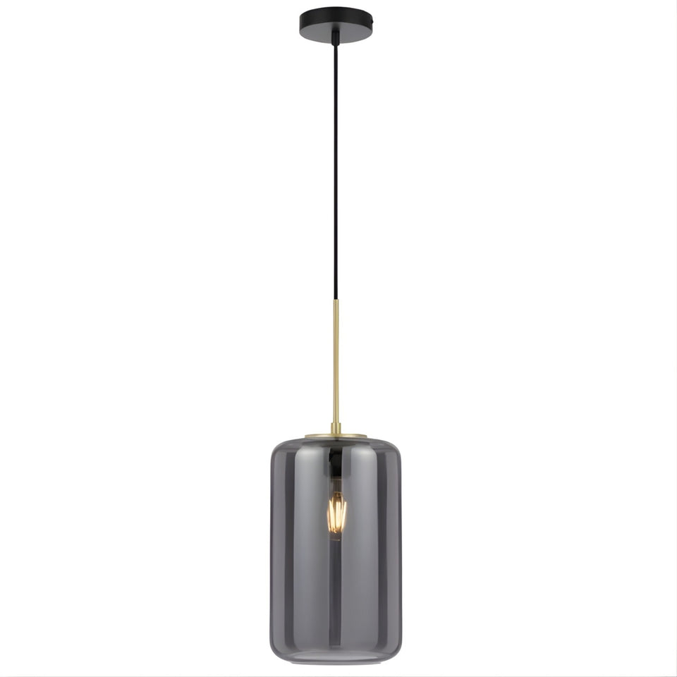 Telbix Korova Medium Pendant Light E27 Smoke