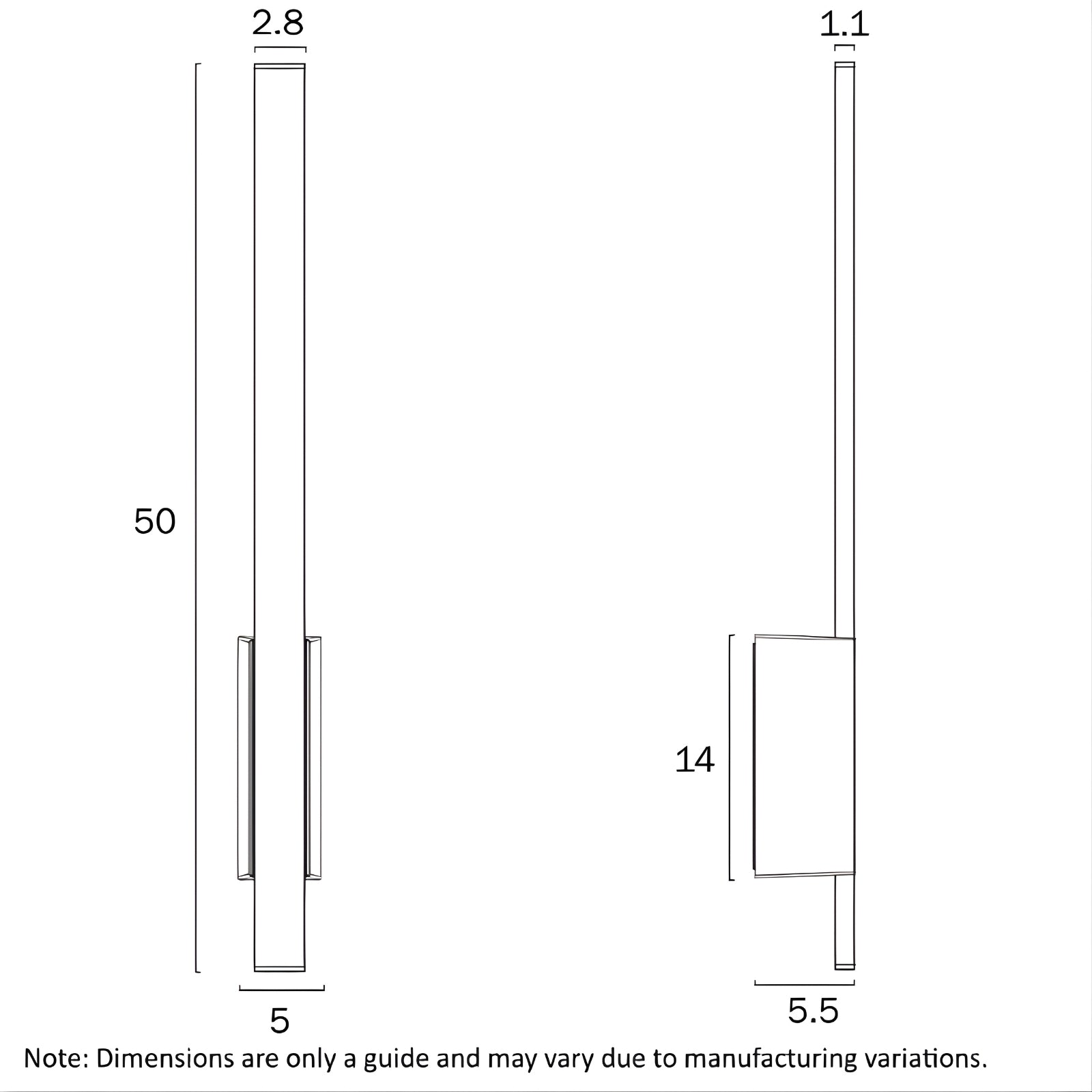Line Drawing Telbix Masto Exterior Wall Light LED Line Drawings - The Blue Space