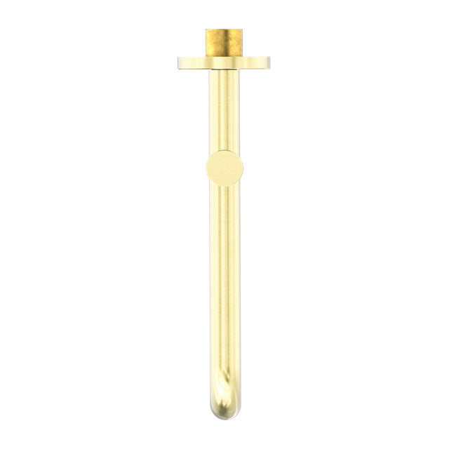 Nero Mecca Wall Mounted Swivel Basin/Bath Spout 225mm Brushed Gold