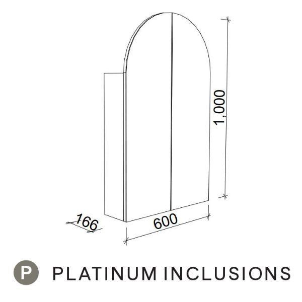 Timberline Church Shaving Cabinet 600mm