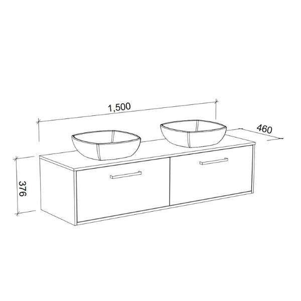 Timberline Delaware Wall Hung Vanity