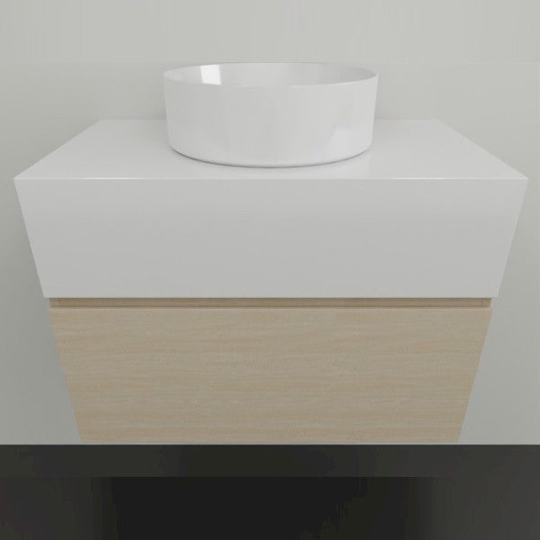 Timberline Kingsley Wall Hung Vanity with SilkSurface Box Top and Above Counter Basin
