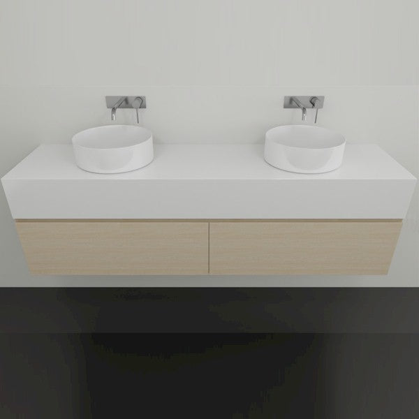 Timberline Kingsley Wall Hung Vanity with SilkSurface Box Top and Above Counter Basin