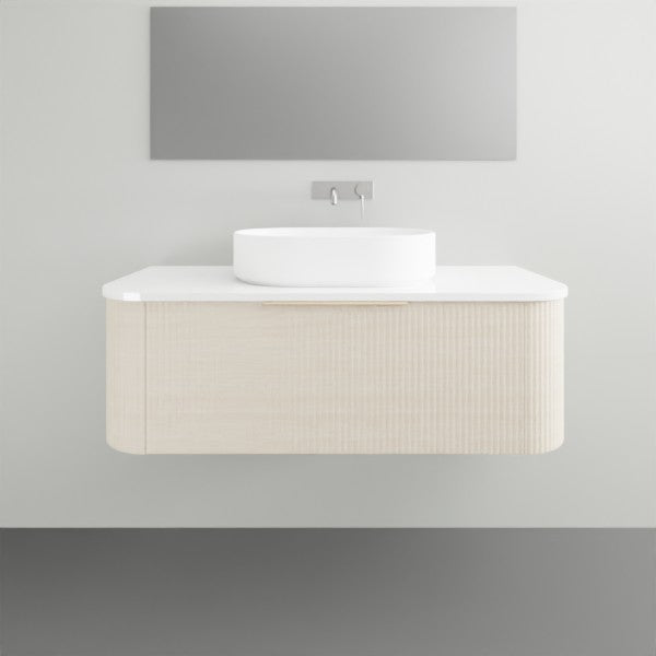 Timberline Santos Dockland Fluted Wall Hung Vanity with SilkSurface Top and Above Counter Basin
