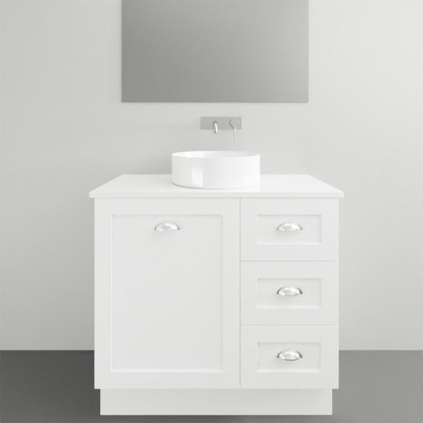 Timberline Victoria Floor Standing Vanity with Silksurface Top and Above Basin
