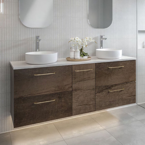 Timberline Marshall Wall Hung Vanity with Silk Surface Top and Basin