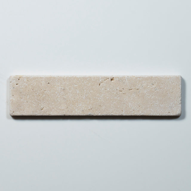 Tumbled Natural Beige Travertine Subway Tile Sample