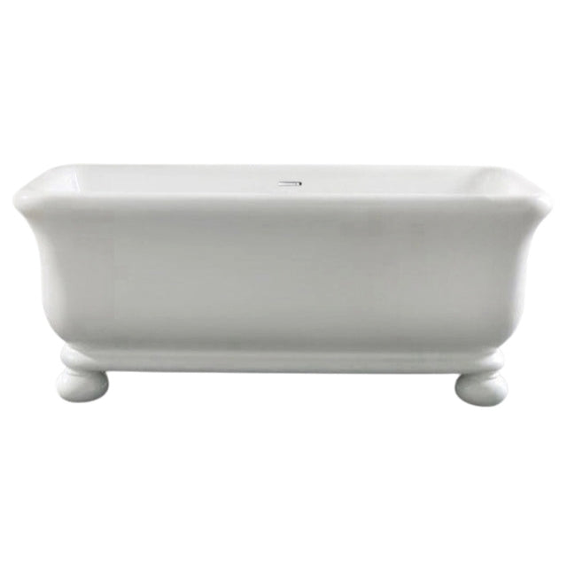 Turner Hastings Kirkham Ball 180 TitanCast Bath with Overflow - Satin Silk