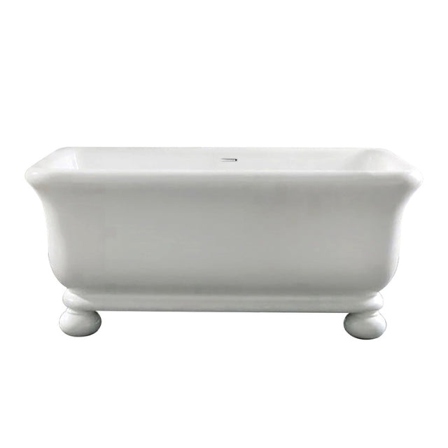 Turner Hastings Kirkham Ball 160 TitanCast Bath with Overflow - Satin Silk