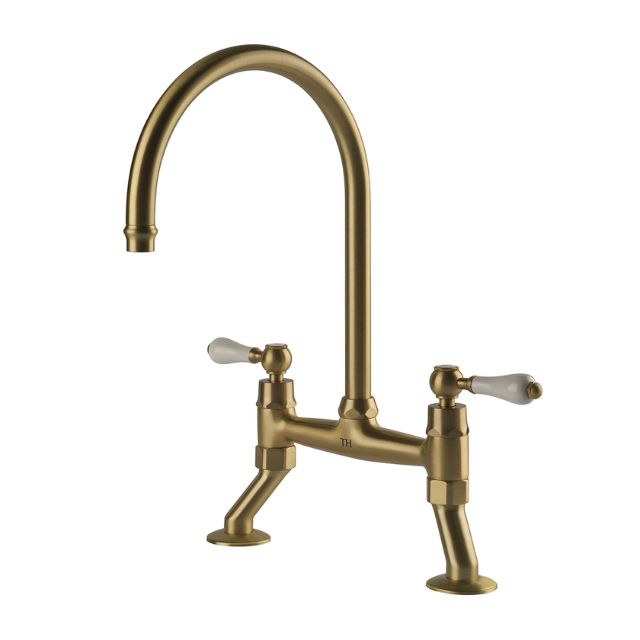 Turner Hastings Ludlow Bridge Mixer Tap - Brushed Brass