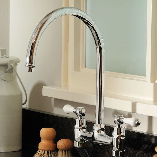 Turner Hastings Ludlow Bridge Mixer Tap - Chrome