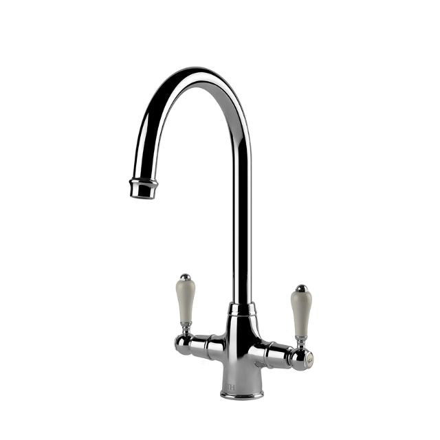Turner Hastings Ludlow Double Sink Mixer - Chrome
