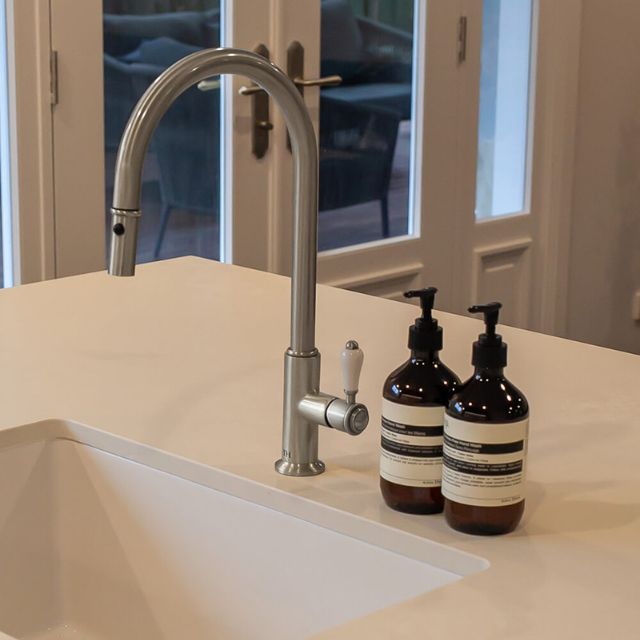 Turner Hastings Ludlow Pull Out Sink Mixer - Brushed Nickel