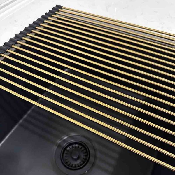 Turner Hastings Roll Up Sink Drainer Rollmat - Brushed Brass