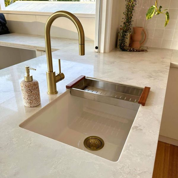 Turner Hastings Stainless Steel and Timber Sink Colander