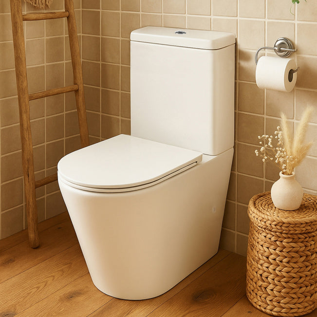 Turner Hastings Fino WhisperFlush Gloss White Back to Wall Toilet Suite with Thin Seat - Geberit Internals