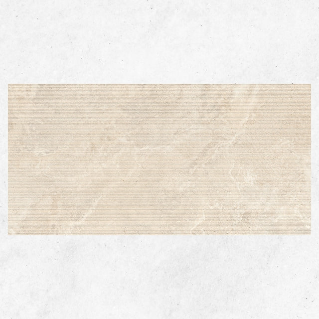 Tuscan Beige Travertine Look Tile 600mm x 1200mm Feature