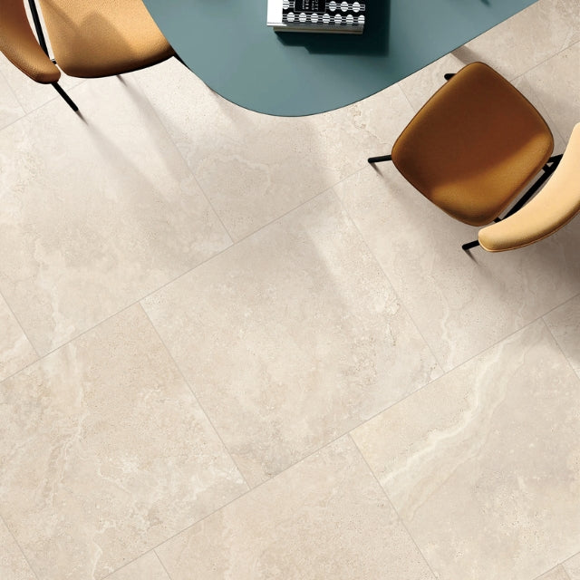 Tuscan Beige Travertine Look Tile 600mm x 600mm