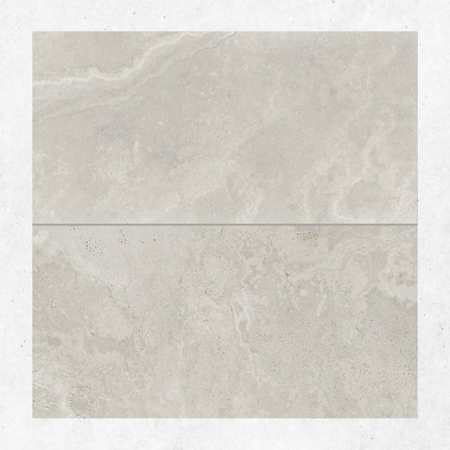 Tuscan Grey Travertine Look Tile 300mm x 600mm 36CRWSVM - The Blue Space