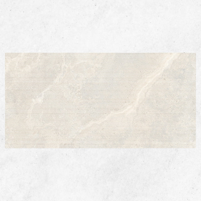 Tuscan White Travertine Look Tile 600mm x 1200mm Feature
