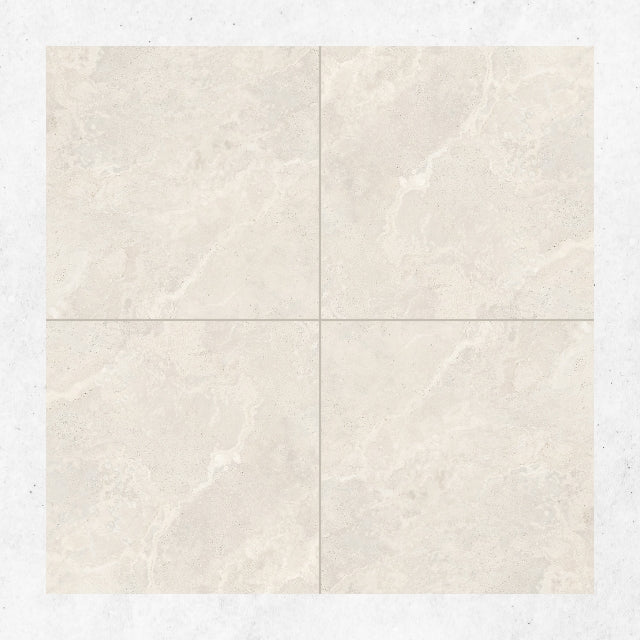 Tuscan White Travertine Look Tile 600mm x 600mm