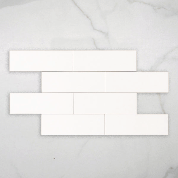 Wategos Satin White Tile 100x300mm