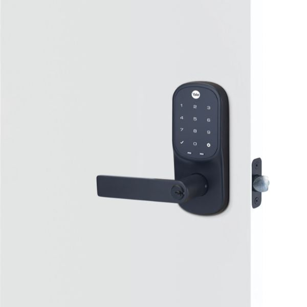 Yale Assure Keyed Lever Matt Black with Home Module - The Blue Space