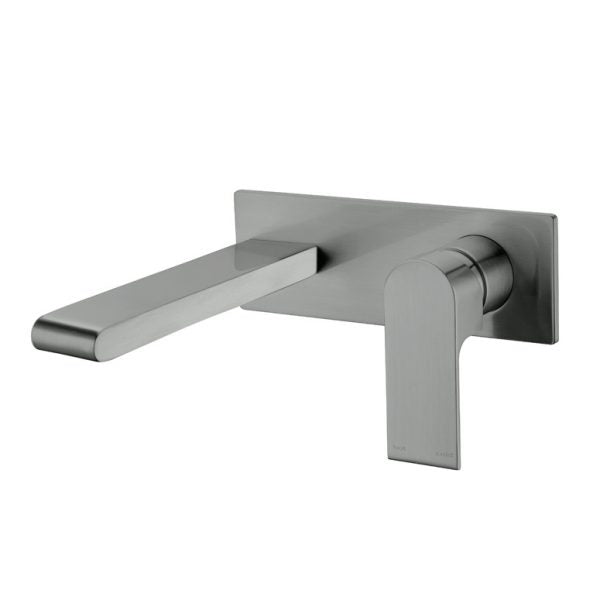 Nero Bianca Wall Basin/Bath Mixer 230mm Gun Metal