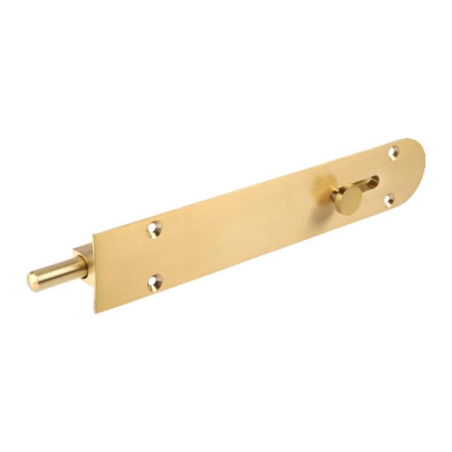 Zanda Radiused Reverse Barrel Bolt 200 x 36mm Satin Brass