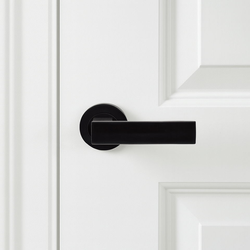 Zanda Boston Passage Door Handle Set Matte Black
