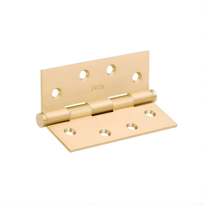 Zanda Butt Hinge Fixed Pin 100 x 100mm Satin Brass - The Blue Space