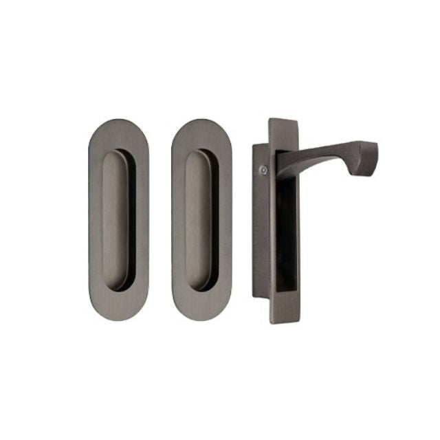 Zanda Duke Flush Pull Kit 120 x 40mm Graphite Nickel