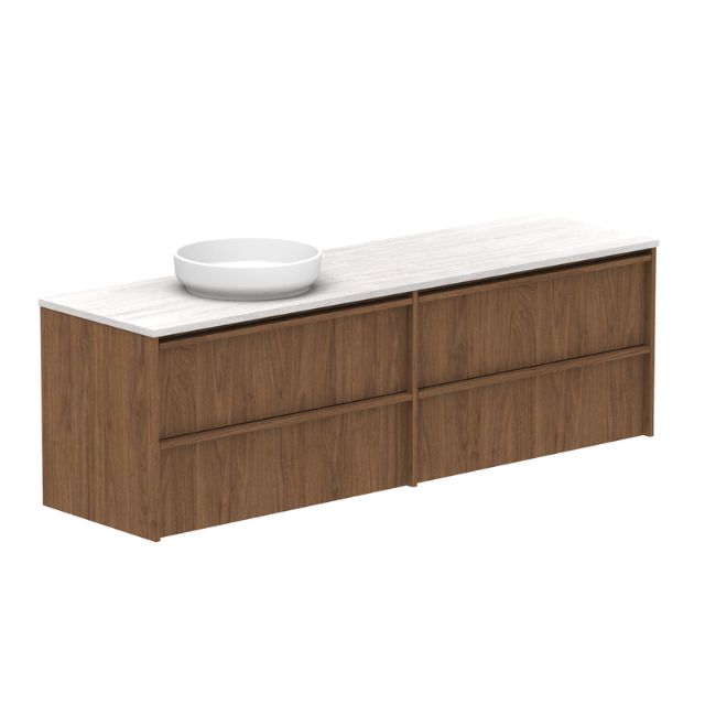 ADP Eli Wall Hung Vanity with Caesarstone Benchtop - 1800mm Left Bowl ELIFAW1800WHLCS - The Blue Space