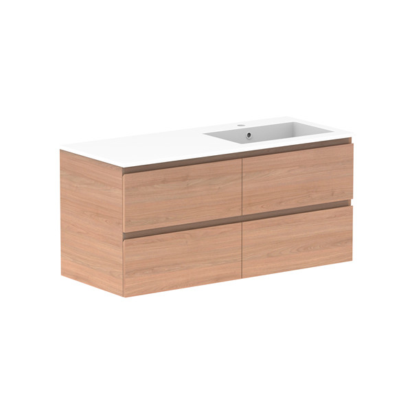 ADP Glacier Pro All Drawer Twin Vanity with Cast Marble Top