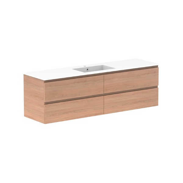 ADP Glacier Pro All Drawer Twin Vanity with Cast Marble Top