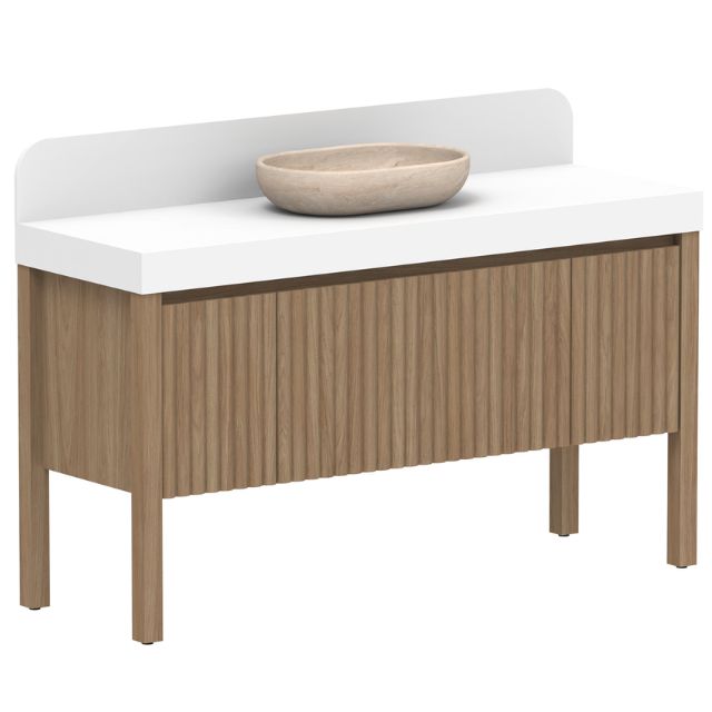 ADP Harper Floor Standing Vanity with Legs and Durasein Benchtop 1500mm Centre Bowl HARFAS1500FMCDU | The Blue Space