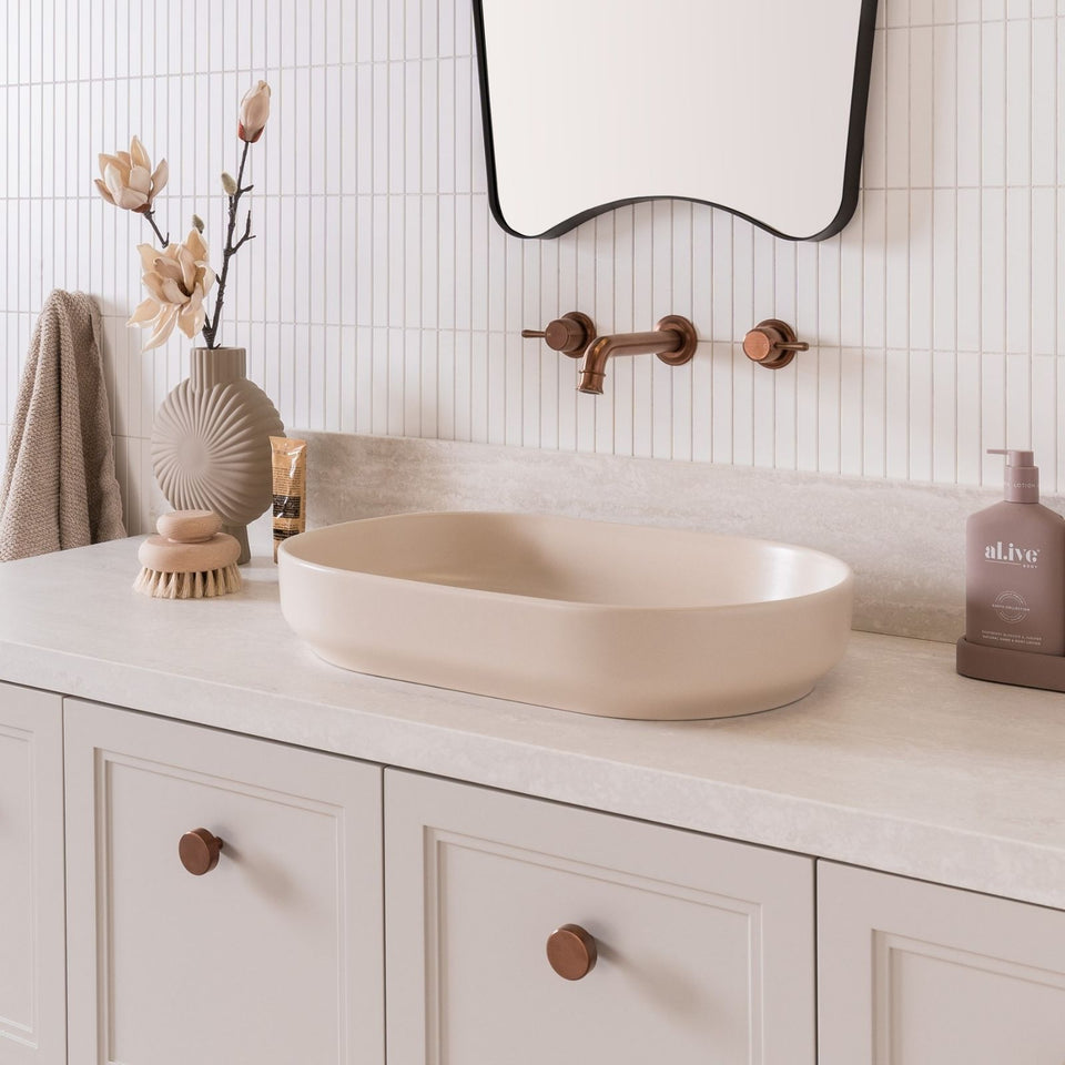 ADP Marilyn 550 x 350 Above Counter Basin Matte Ivory