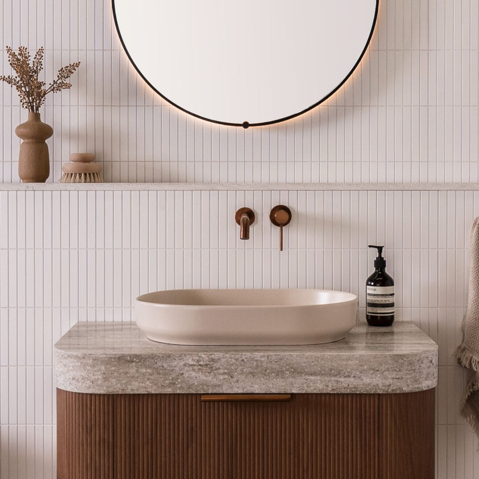 ADP Marilyn 550 x 350 Above Counter Basin Matte Ivory