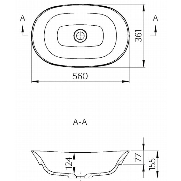ADP Rise Semi-Inset Basin White Matte White