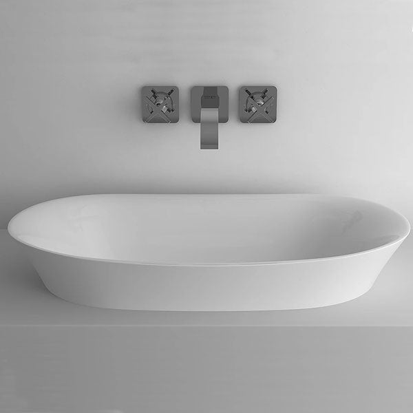 ADP Rise Semi-Inset Basin White Matte White