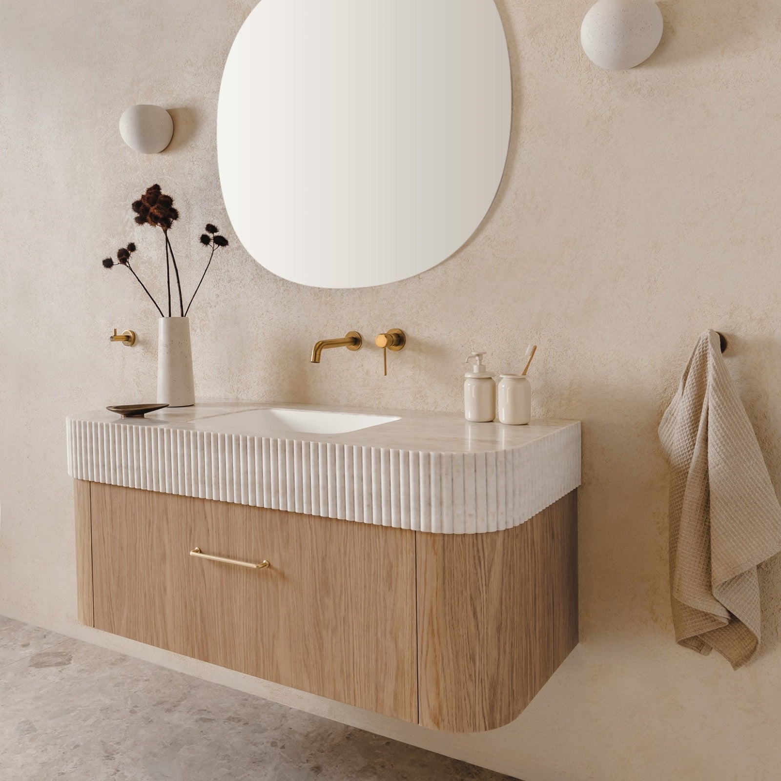 Lifestyle2 ADP Surry Imperial Wall Hung Vanity with Imperial Top SURFAS1200WHCSS - The Blue Space